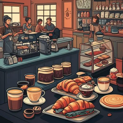 Illustration cafe - Image 1