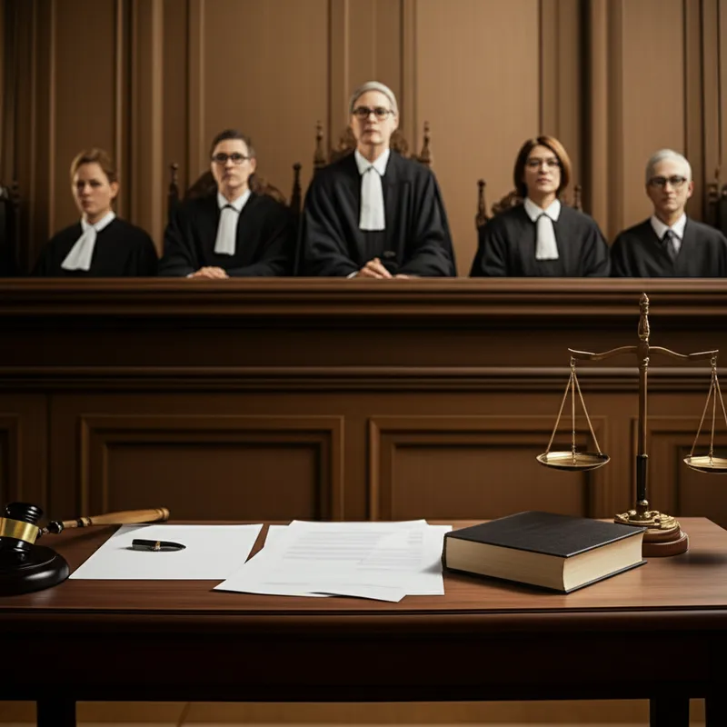 Ilustración visual de la palabra "tribunal" - Tribunal, corte