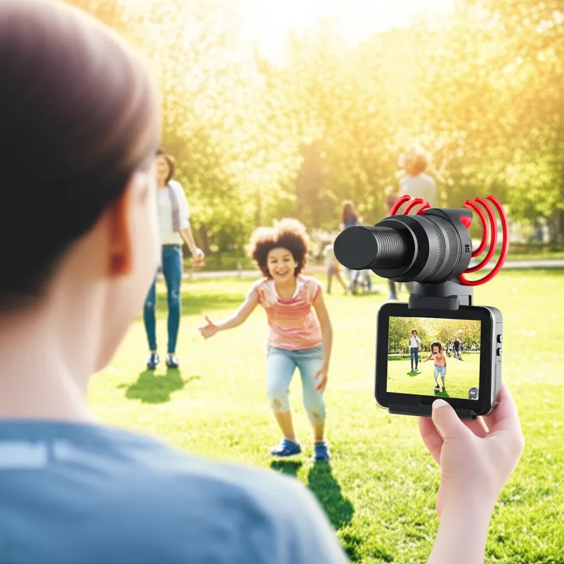 Ilustración visual de la palabra "camcorder" - Videocámara