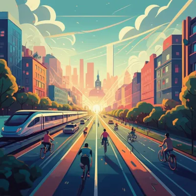 Illustration commuting - Image 1