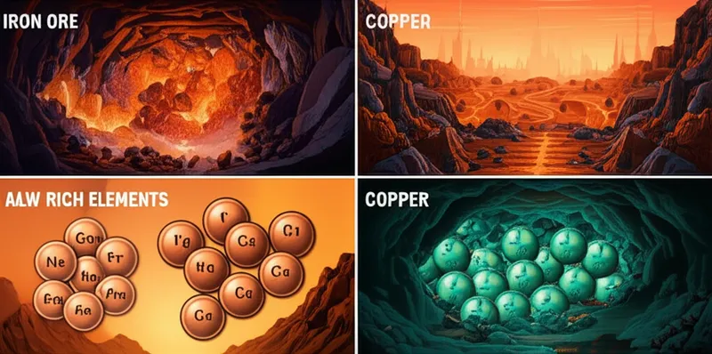 Visuelle Darstellung für das Wort „metal" - Metalle