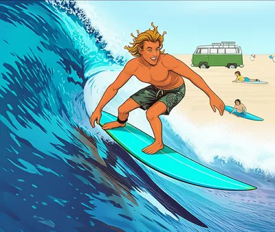 Illustration surfie - Image 1