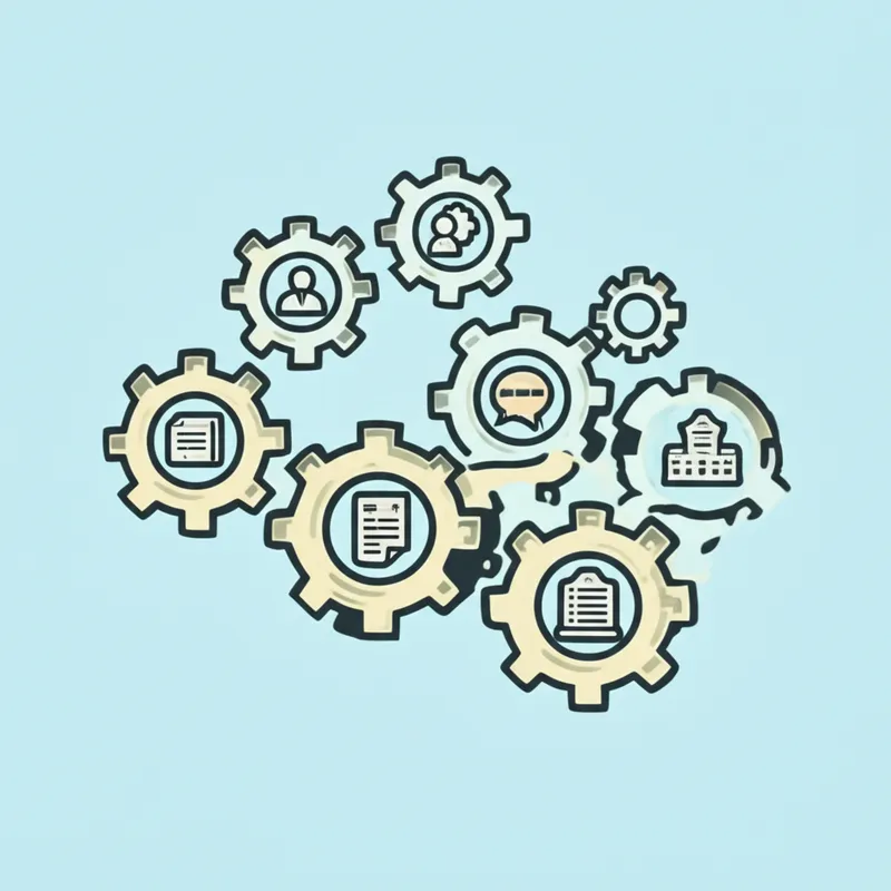 Illustration visuelle du mot « bureau » - Bureau, administration