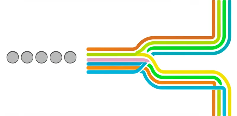 Ilustración visual de la palabra "differently" - De manera diferente, de forma distinta