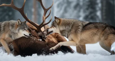 Illustration wolves - Image 1