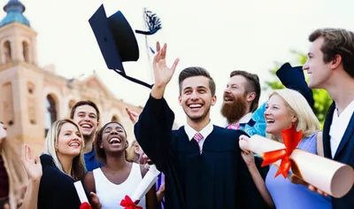 Визуальная иллюстрация слова «graduated» - Выпускаться, окончить