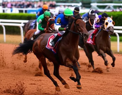 Illustration racehorses