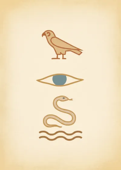 Illustration hieroglyphs