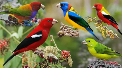 Illustration grosbeaks - Image 1