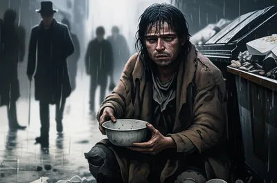 Illustration beggarly - Image 1