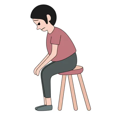 Illustration slouched