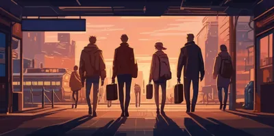 Illustration commuter