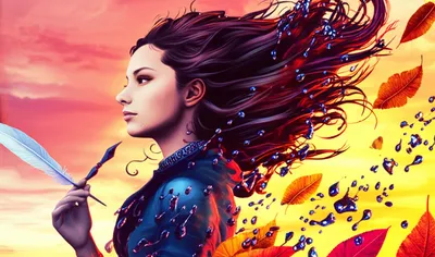 Illustration poetess - Image 1