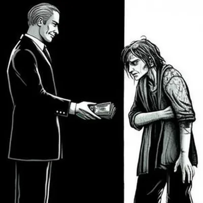 Illustration unscrupulous