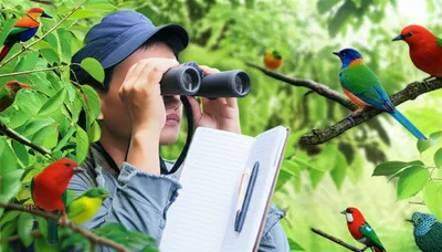 Illustration ornithologist