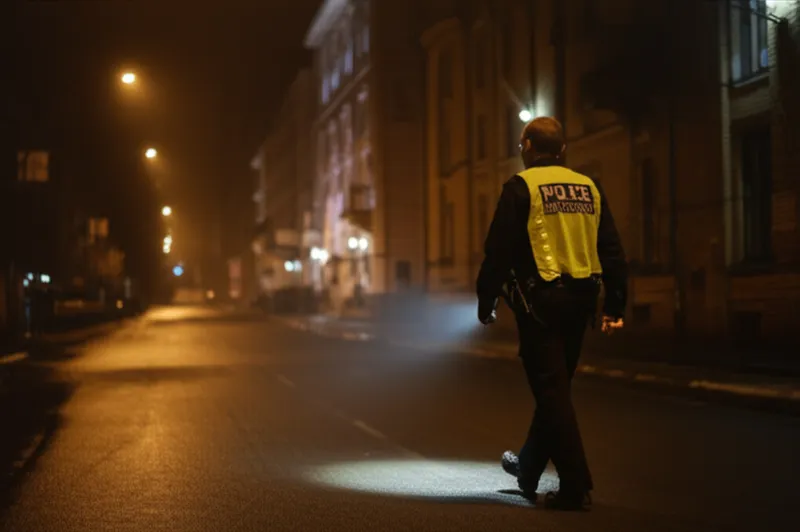توضيح مرئي للكلمة "patrolling" - يقوم بدوريات، يتفقد