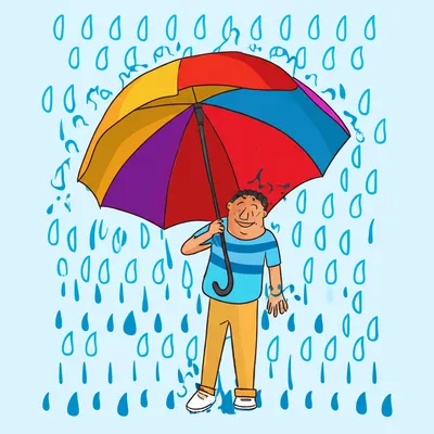 Illustration umbrellas