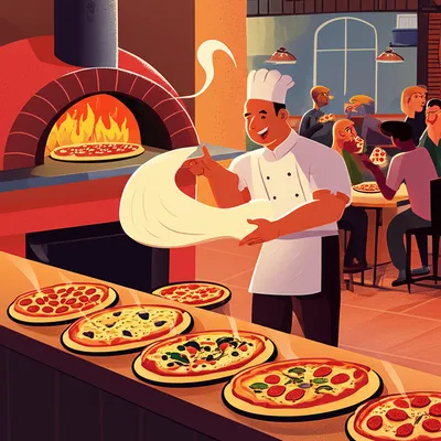 Illustration pizzeria - Image 1