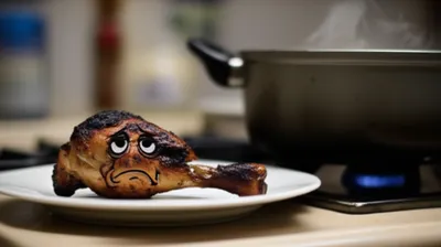 Illustration overcooked