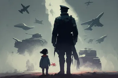 Illustration militaristic - Image 1