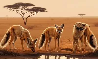 Illustration jackals