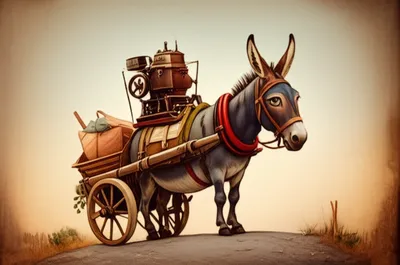Illustration donkeys - Image 1