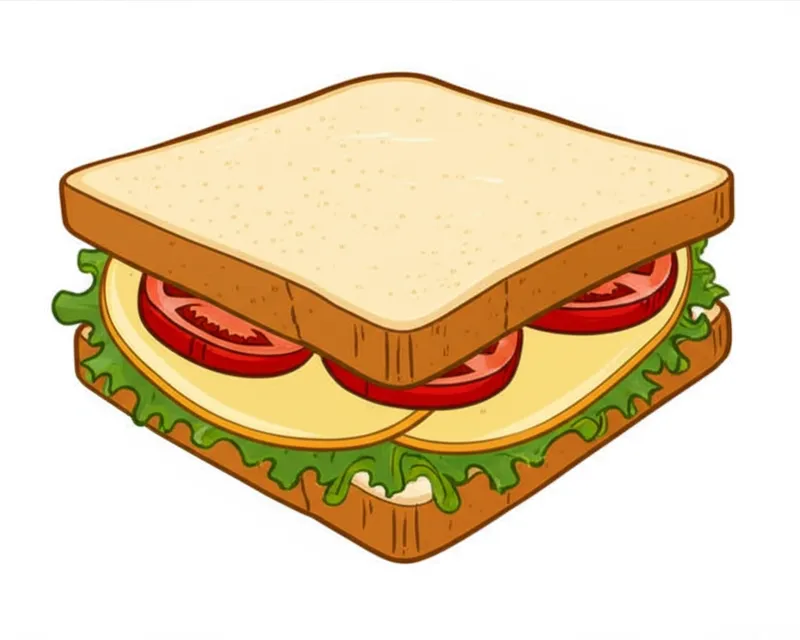Visuelle Darstellung für das Wort „sandwich" - Sandwich, belegtes Brot