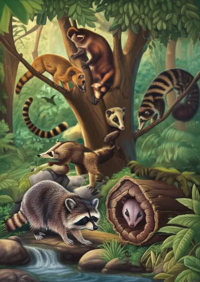 Illustration procyonid