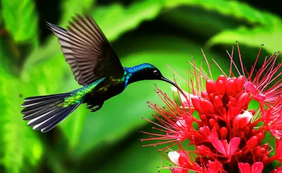 Illustration hummingbirds