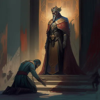 Illustration kowtowing