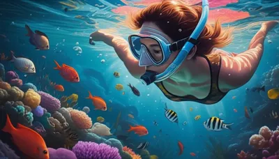 Illustration snorkeling - Image 1