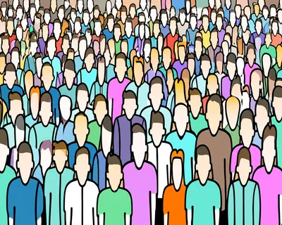 Illustration crowded - Image 1