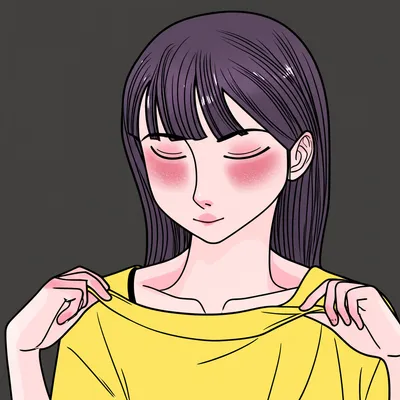 Illustration blushing - Image 1