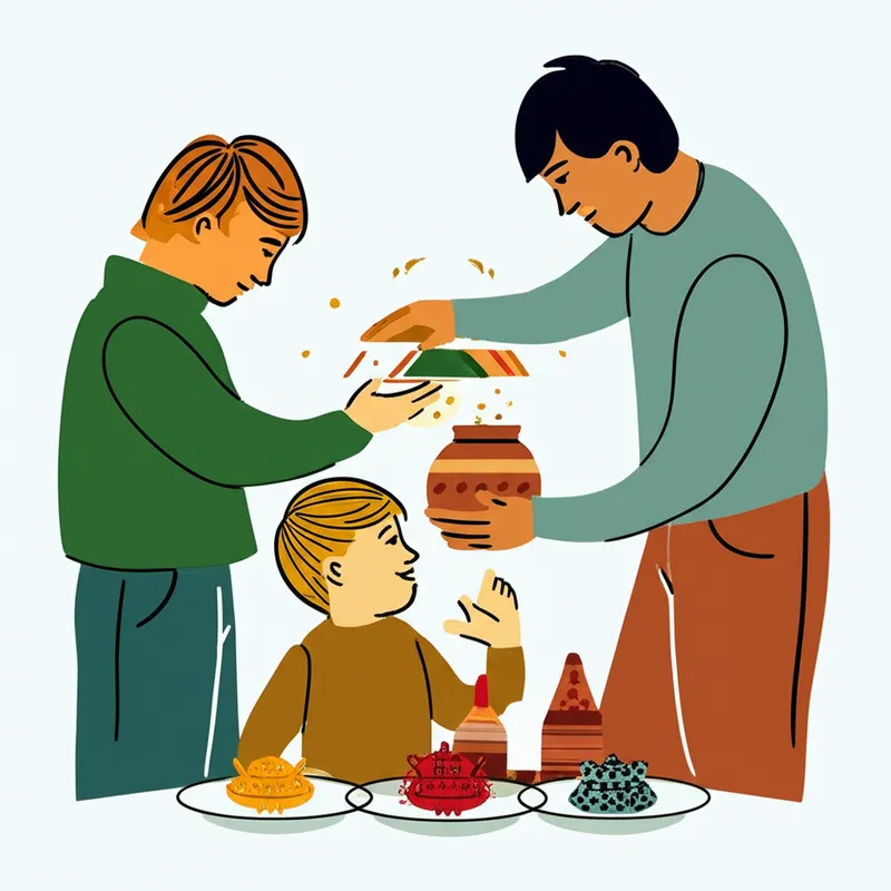 Illustration visuelle du mot « tradition » - Tradition, coutume