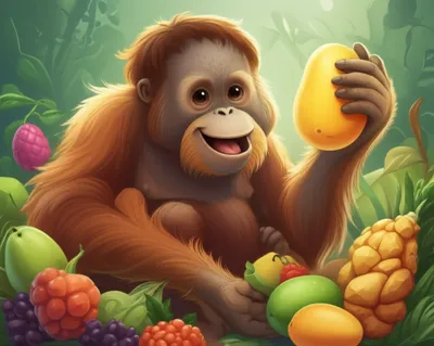 Illustration frugivorous