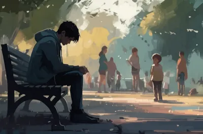 Illustration untalkative