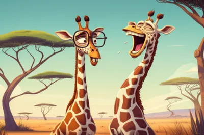 Illustration giraffes - Image 1