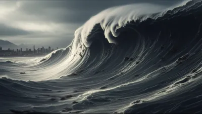 Hình ảnh minh họa tsunami - Ảnh 1