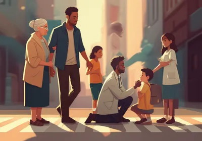 Illustration ministering