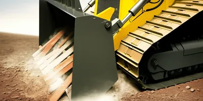 Illustration bulldozing