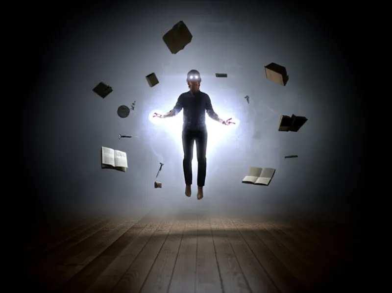 Illustration visuelle du mot « paranormal » - Personne dotée de pouvoirs paranormaux