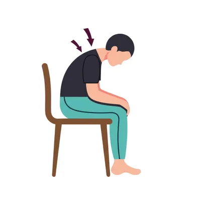 Illustration slouching - Image 1