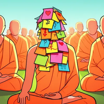 Illustration monks - Image 1