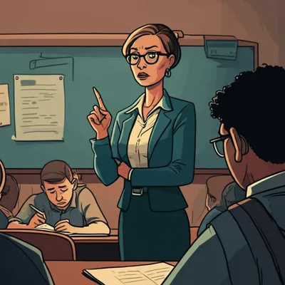 Illustration sternly - Image 1