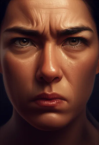 Illustration frowning - Image 1