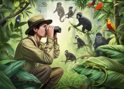 Illustration zoologist