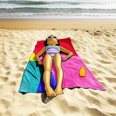 Illustration sunbath