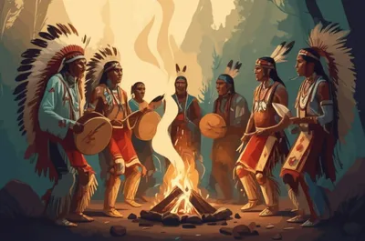 Illustration pow-wows - Image 1