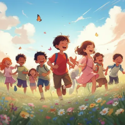 Illustration frolicking - Image 1