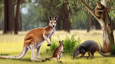 Illustration macropods